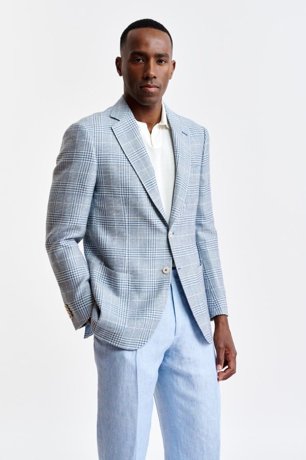 Light Blue Wool & Linen Soho Jacket Riviera Trend